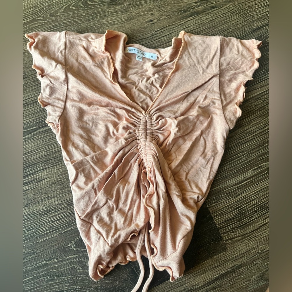 Cropped wrapped short sleeve